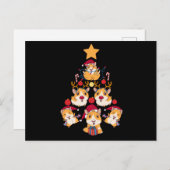 Tree guinea pig Christmas animals lover ポストカード (正面/裏面)