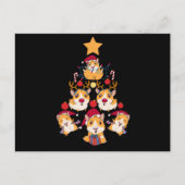 Tree guinea pig Christmas animals lover ポストカード (正面)