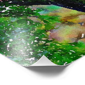 "Tree Hug"デジタル水彩写真の拡大 フォトプリント (角)