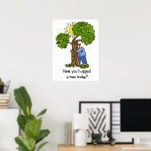 Tree Hugger poster ポスター (ホームオフィス)