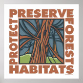 Tree Hugger, Protect Forests ポスター (正面)