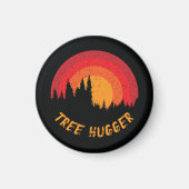 Tree Hugger Retro Distressed Environmentalist マグネット (正面)