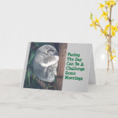 TREE/HUMOR/FRIENDSHIPカードのかわいいコアラ カード (黄色い花)