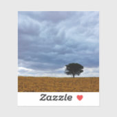 Tree in an empty field シール (シート)