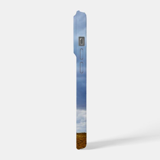 Tree in an empty field iPhoneケース (左側面)