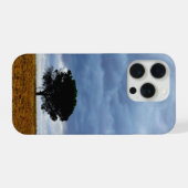 Tree in an empty field iPhoneケース (裏面横)