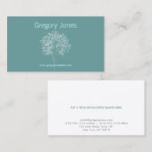 TREE in AQUA/ティール（緑がかった色）名刺 名刺 (正面/裏面)