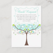 Tree in Blue and Green Baby Shower Book Request エンクロージャーカード (正面)