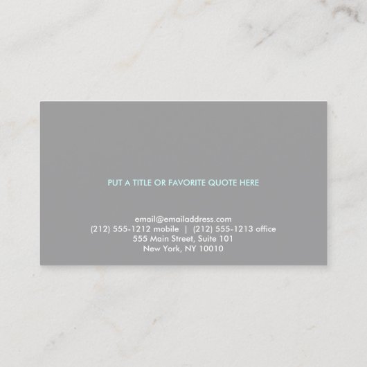 TREE in GRAY/AQUA名刺 名刺 (裏面)