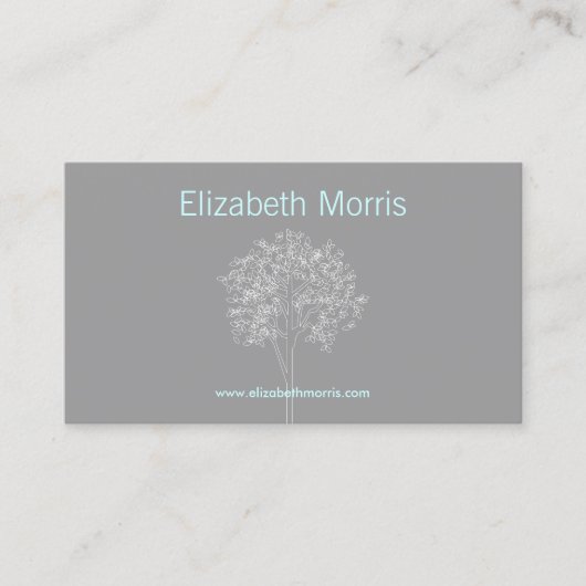 TREE in GRAY/AQUA名刺 名刺 (正面)