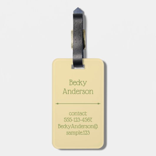 Tree In The Desert ラゲッジタグ (裏面縦)