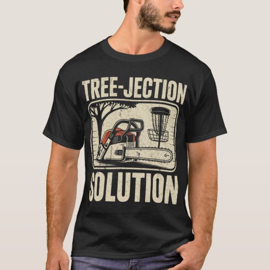 Tree-jection Solution 面白いディスクゴルフ _3 Tシャツ (正面)