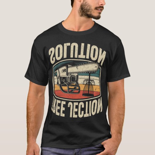 Tree-jection Solution Chainsaw Joke Disc Golf _2  Tシャツ (正面)