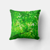Tree leaf twig texture pattern クッション (裏面)