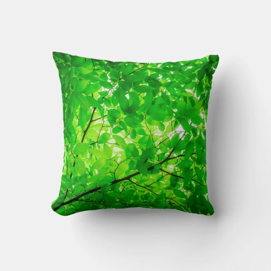 Tree leaf twig texture pattern クッション (正面)