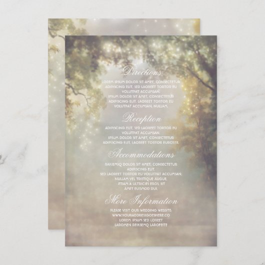 Tree Lightsブ素朴レスナ結婚ンの情報 エンクロージャーカード (正面/裏面)