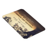 Tree Lights素朴 Dreamy Woodland日付を保存 マグネット (右側)