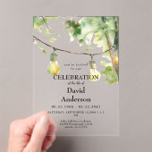 Tree & Lights Celebration of Life  アクリル招待状 (インサイチュ (ポータブル))
