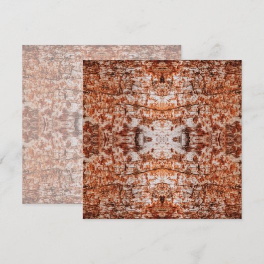 Tree Log Cutaway Photo Mixed Media Repeat Pattern カード (正面/裏面)