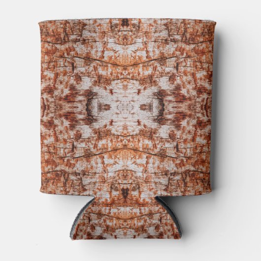 Tree Log Cutaway Photo Mixed Media Repeat Pattern 缶クーラー (正面)