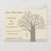 Tree Love Birdsが日付はがきを保存 案内ポストカード (正面)
