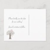 Tree Love Birdsが日付はがきを保存 案内ポストカード (裏面)