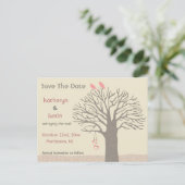 Tree Love Birdsが日付はがきを保存 案内ポストカード (スタンド正面)