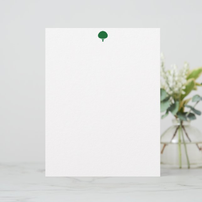 Tree Mark Letterhead Stylish Personalized Statione レターヘッド (スタンド正面)
