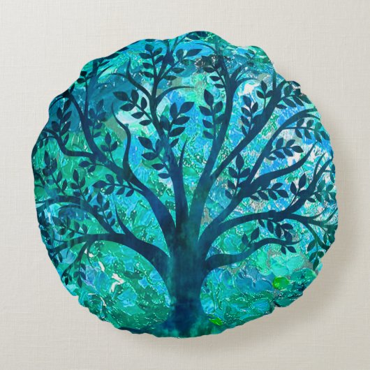 Tree Medallion ラウンドクッション (裏面)