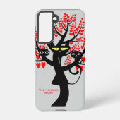 Tree-mendously in Love Galaxy Case – Black Cats Samsung Galaxyケース (裏面)