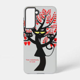 Tree-mendously in Love Galaxy Case – Black Cats Samsung Galaxy S21ケース