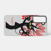 Tree-mendously in Love Galaxy Case – Black Cats Samsung Galaxyケース (裏面横)