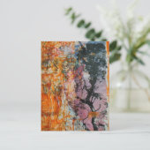 Tree Mixed Media Collage ポストカード (スタンド正面)