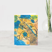 Tree multicolored card サンキューカード (正面)