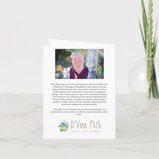 Tree multicolored card サンキューカード (裏面)