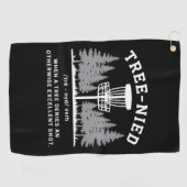 Tree Nied Disc Golf Funny Stupid Tree-nied  ゴルフタオル (横)