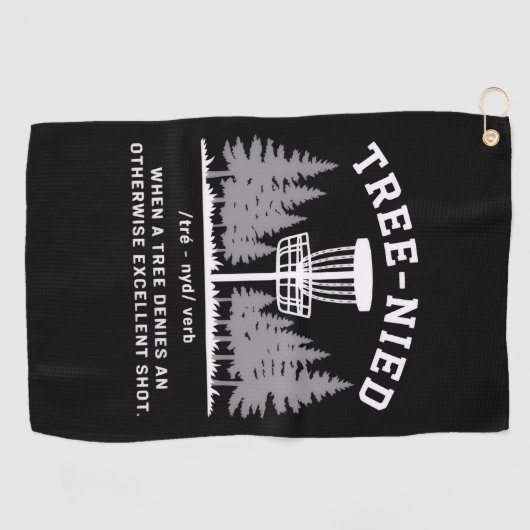 Tree Nied Disc Golf Funny Stupid Tree-nied  ゴルフタオル (横)