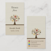 Tree of スタイリッシュ Life – ナチュラルエレガントテーマ 名刺 (正面/裏面)