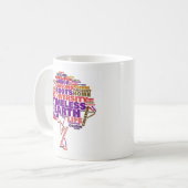 Tree of 感動的 Lifeラベルクラウド コーヒーマグカップ (正面左)