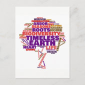 Tree of 感動的 Lifeラベルクラウド ポストカード (正面)