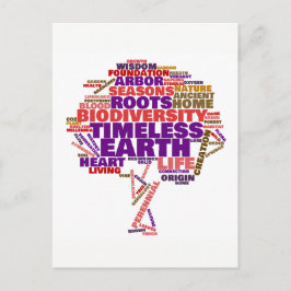 Tree of 感動的 Lifeラベルクラウド ポストカード