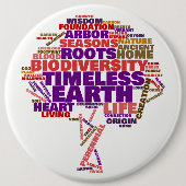 Tree of 感動的 Lifeラベルクラウド 缶バッジ (正面)