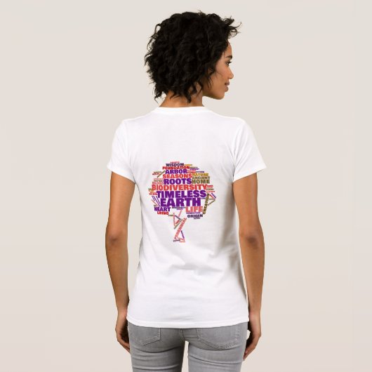 Tree of 感動的 Lifeラベルクラウド Tシャツ (裏面フル)