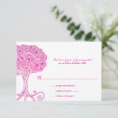 Tree of 華美 Life PinkバルミツワーRSVP 出欠カード (スタンド正面)