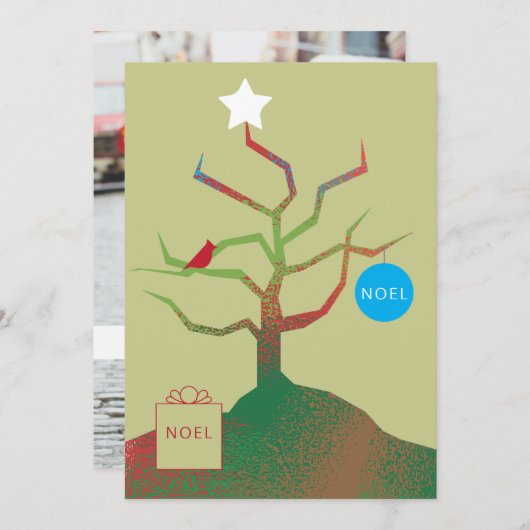 Tree Of Artクリスマスフォトカード カード (正面/裏面)