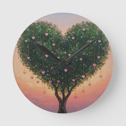 Tree of Hearts clock ラウンド壁時計 (正面)
