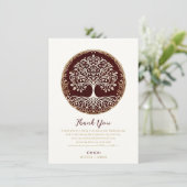 Tree of Lifeダークレッド素朴ケルトありがとう 招待状 (スタンド正面)