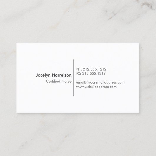 Tree of Lifeナース、介護者の名刺 名刺 (裏面)