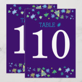 TREE OF LIFEバルミツワー台番号座席カード 招待状 (正面/裏面)