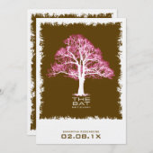 Tree of Lifeバルミツワー招待状inチョコレート 招待状 (正面/裏面)